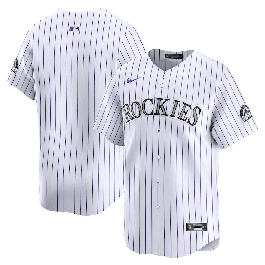 Men Colorado Rockies Brenton Doyle Nike White Home Limited Player MLB Jersey->customized mlb jersey->Custom Jersey